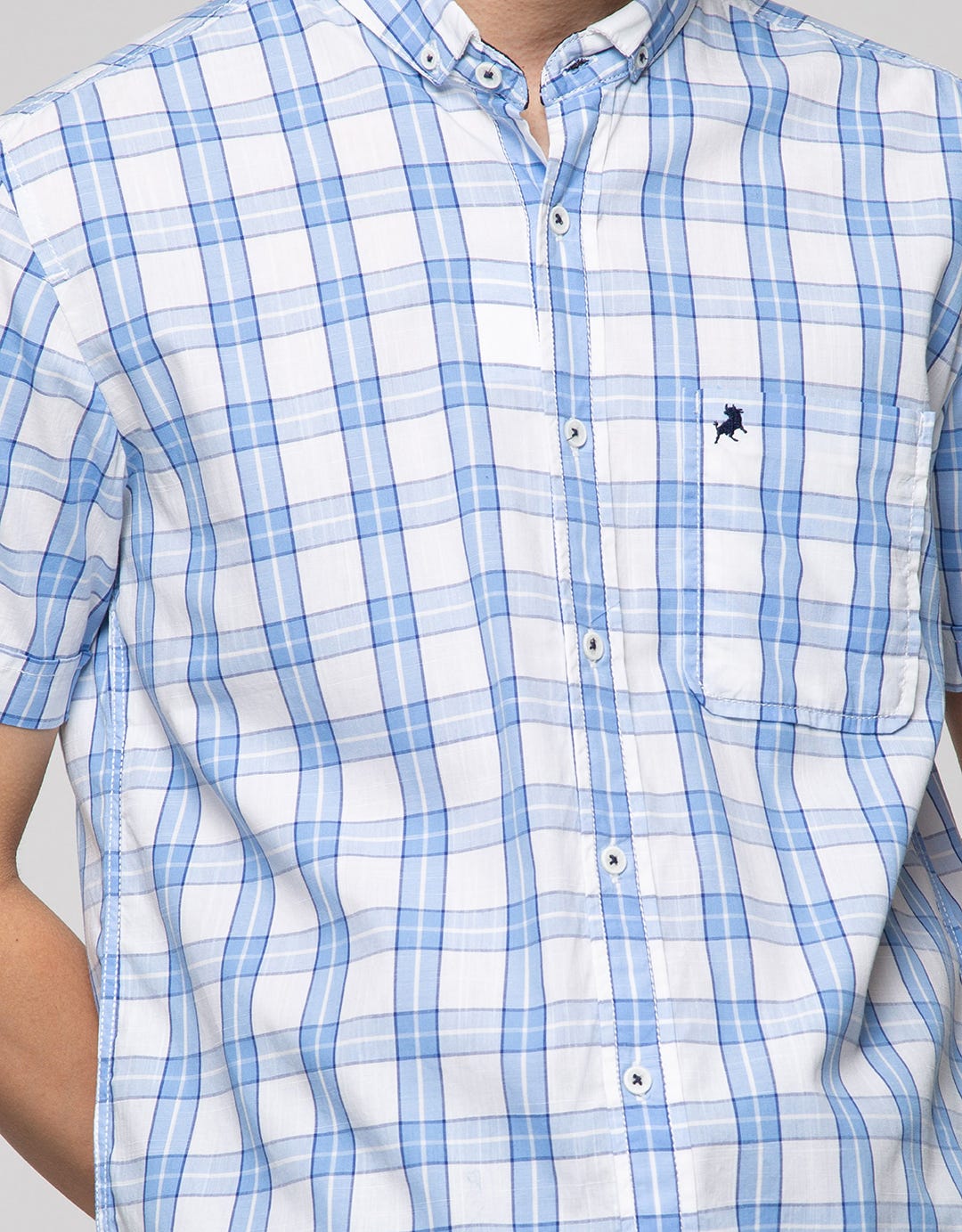 Lois Short Sleeve Shirt Basic Plaid Motif
