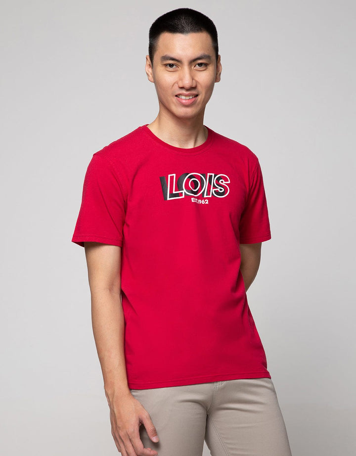 Lois T-Shirt Shadow Wording Logo Brand