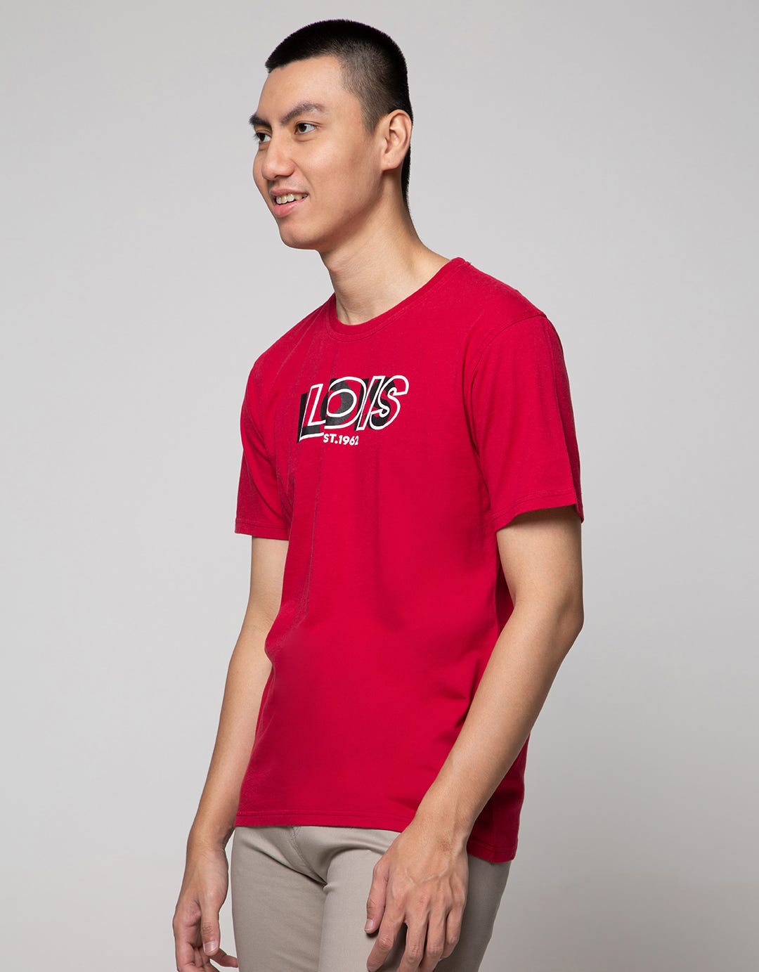 Lois T-Shirt Shadow Wording Logo Brand