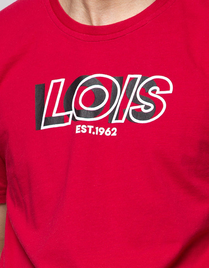 Lois T-Shirt Shadow Wording Logo Brand