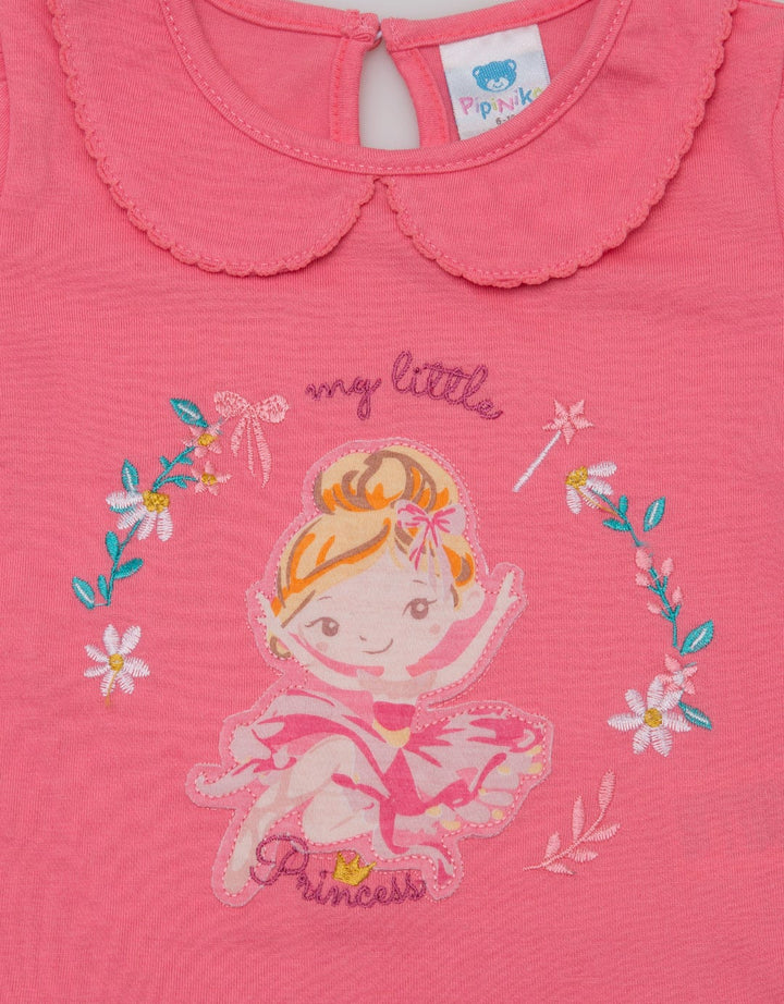 Pipiniko Short Sleeve T-Shirt Colar Ballerina