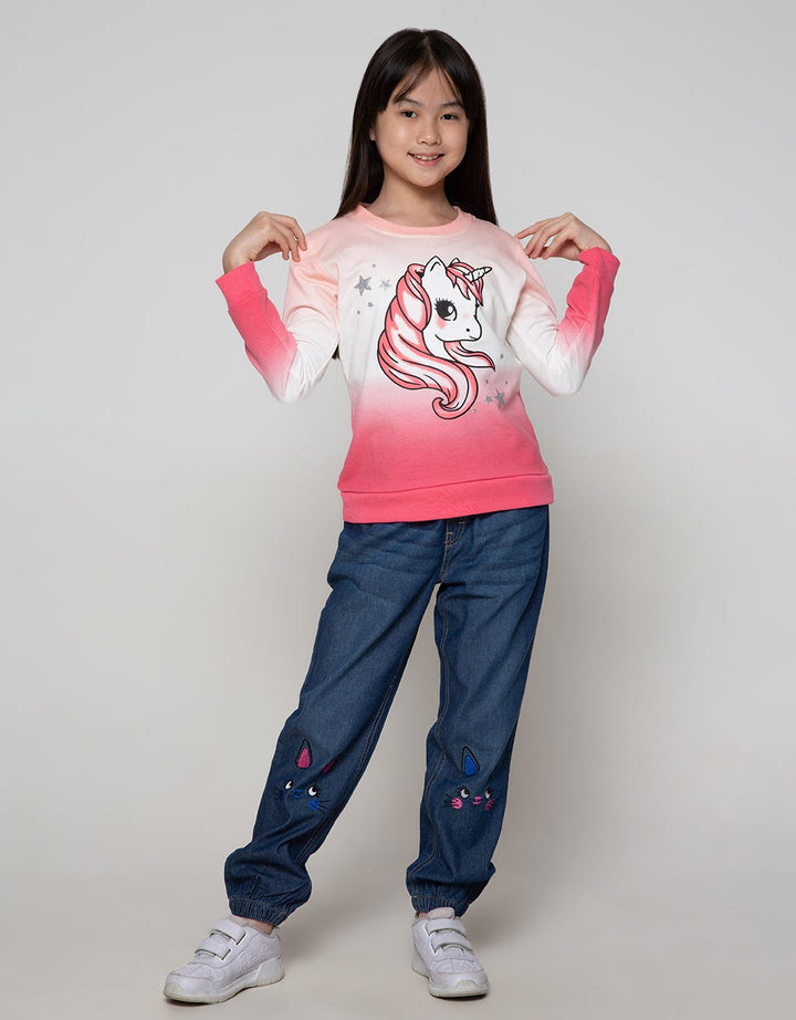Aero Sweatshirt Unicorn Sorbet Ombre