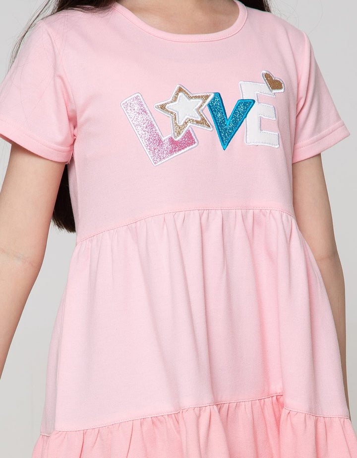 Aero Short Sleeve Midi Dress Sorbet Love Tumpuk