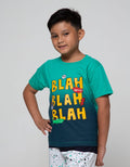 Little M Short Sleeve T-Shirt Ombre Croco Blah Blah Blah