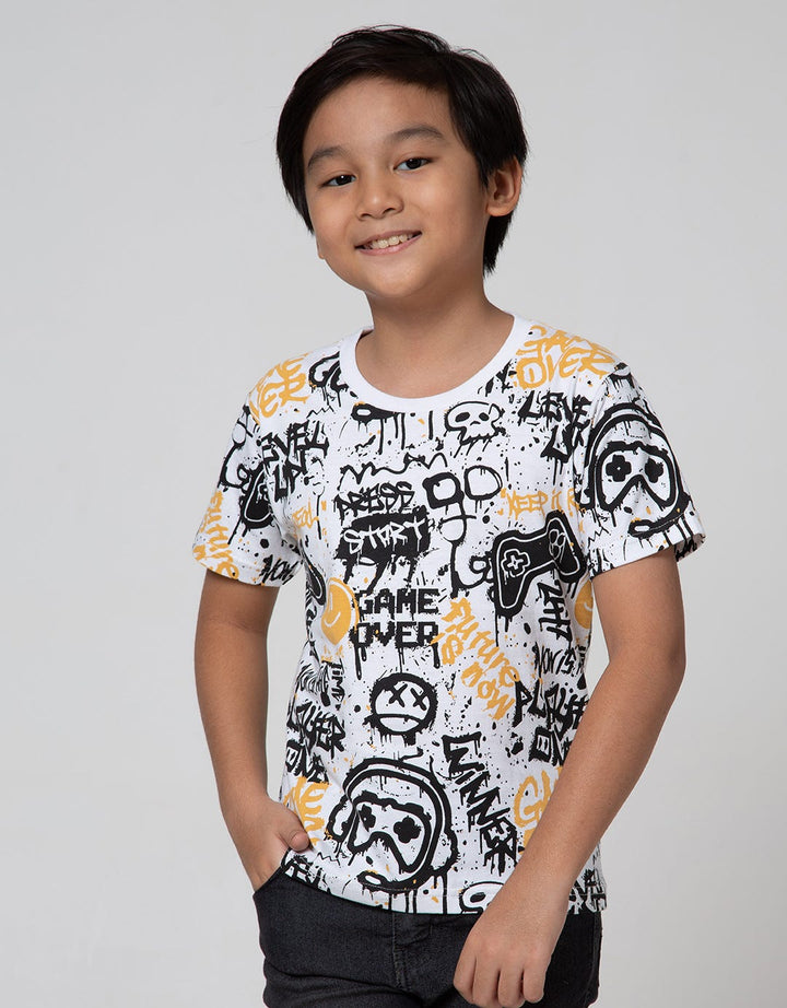Little M Short Sleeve T-Shirt Grafiti Game