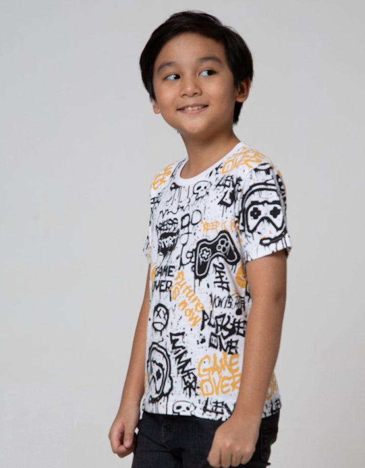 Little M Short Sleeve T-Shirt Grafiti Game