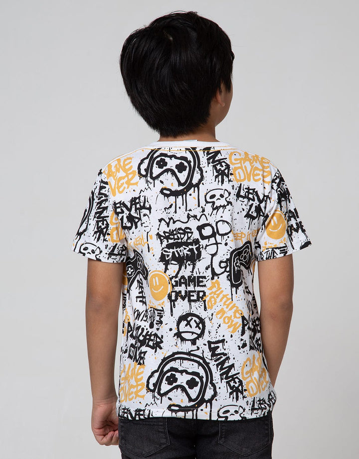 Little M Short Sleeve T-Shirt Grafiti Game