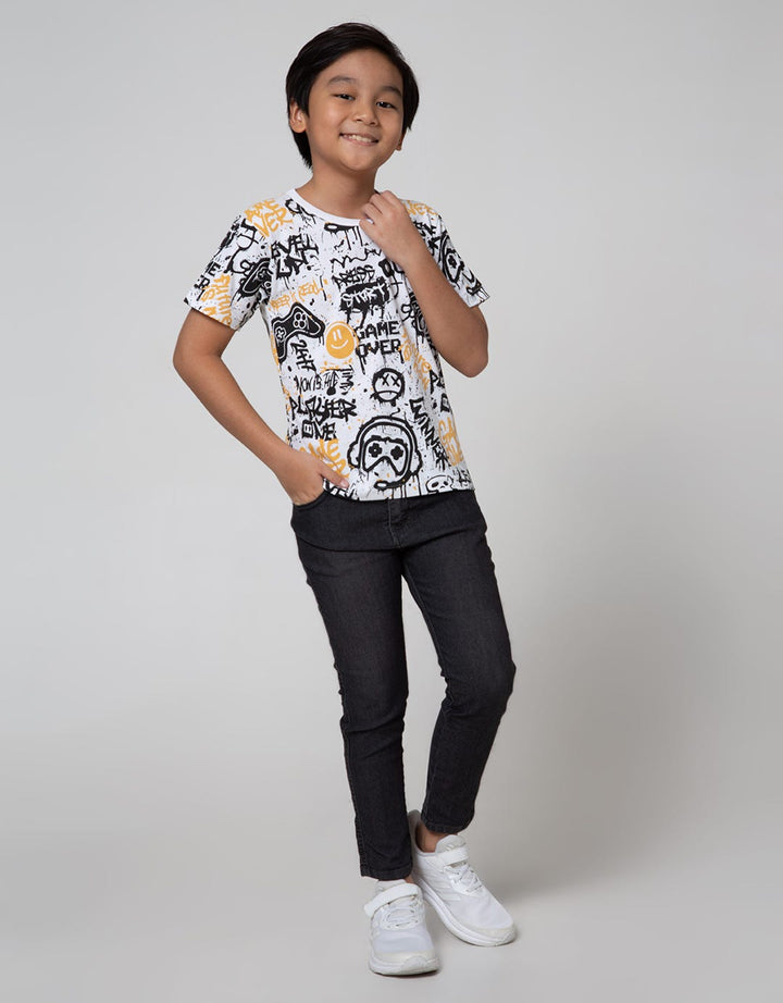 Little M Short Sleeve T-Shirt Grafiti Game