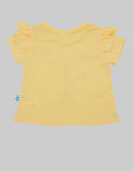 Pipiniko Short Sleeve T-Shirt Top Ruffle Sleeve Bee And Flower