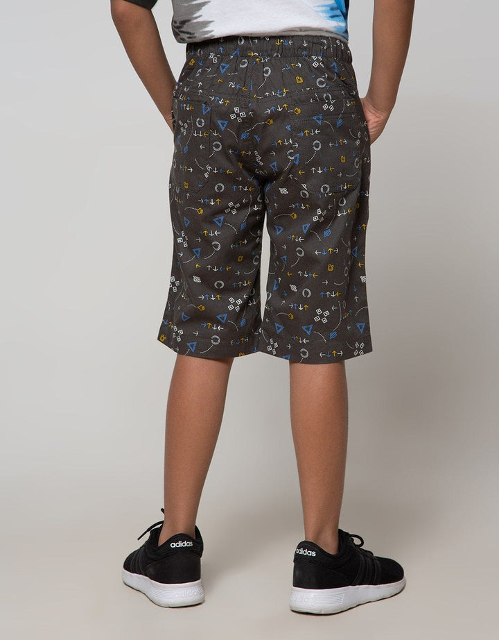Nevada Short Woven  Ki Crop Math Kicwv008:Charcoal:9-10:Print:Short Pants