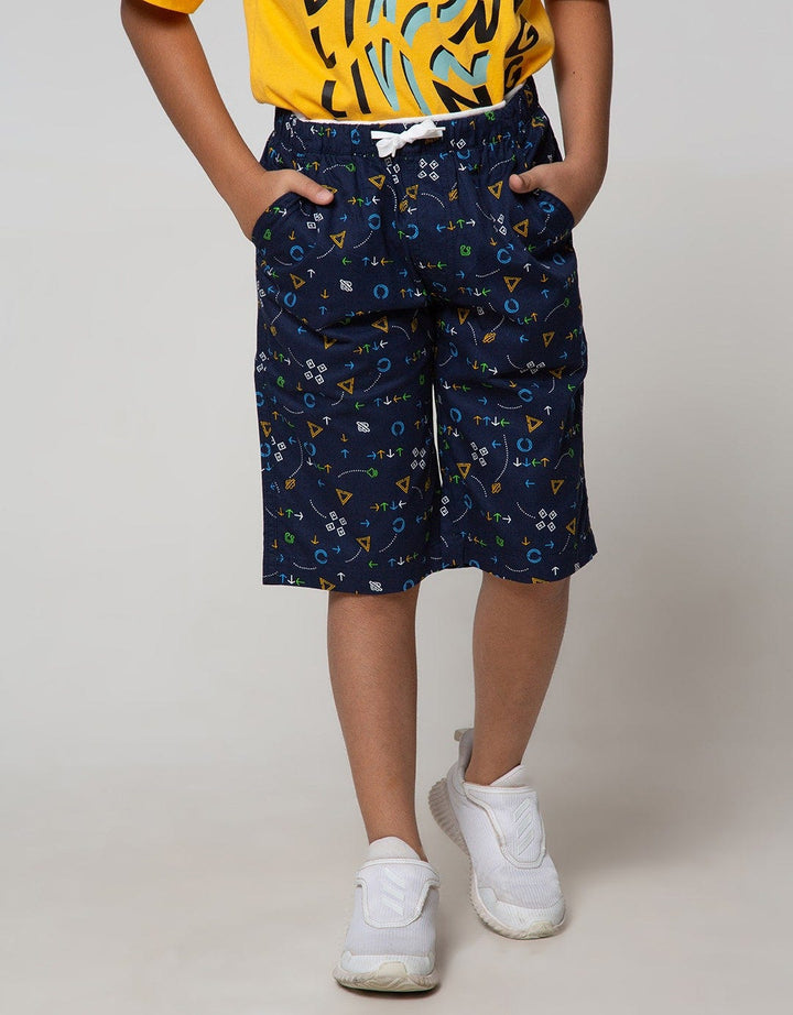 Nevada Short Woven  Ki Crop Math Kicwv008:Charcoal:9-10:Print:Short Pants