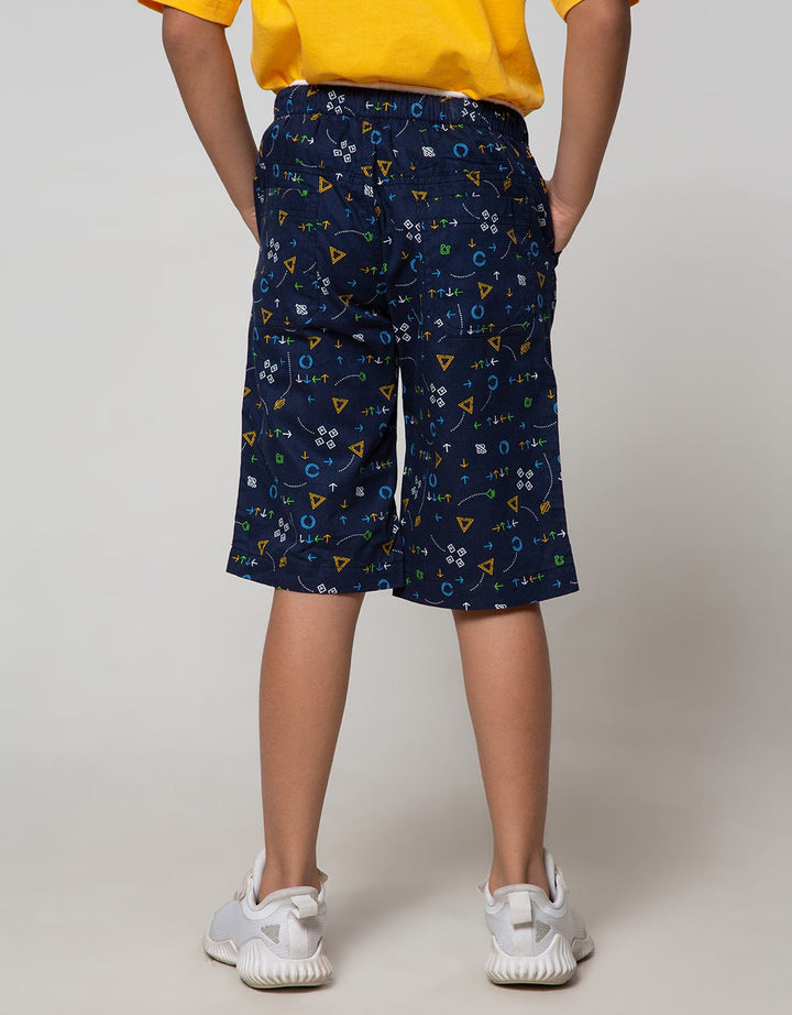 Nevada Short Woven  Ki Crop Math Kicwv008:Charcoal:9-10:Print:Short Pants