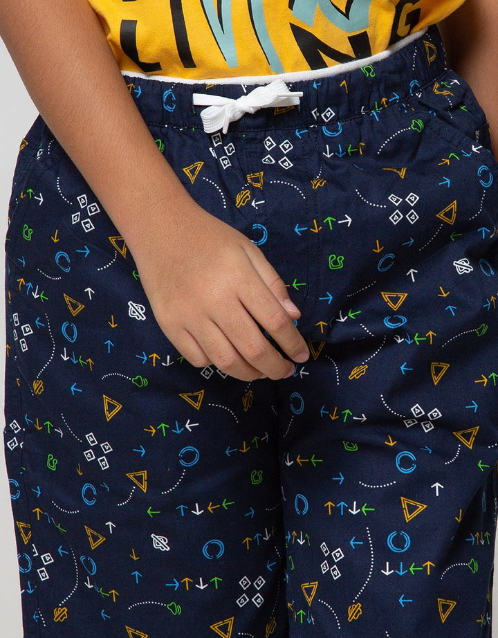 Nevada Short Woven  Ki Crop Math Kicwv008:Charcoal:9-10:Print:Short Pants