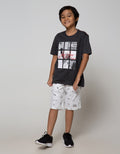 Nevada Short Woven  Ki Crop Game Player Kicwv009:Frost Grey:9-10:Print:Short Pants