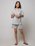 St. Yves Short Sleeve Pyjama Shorts Colorful Butterfly