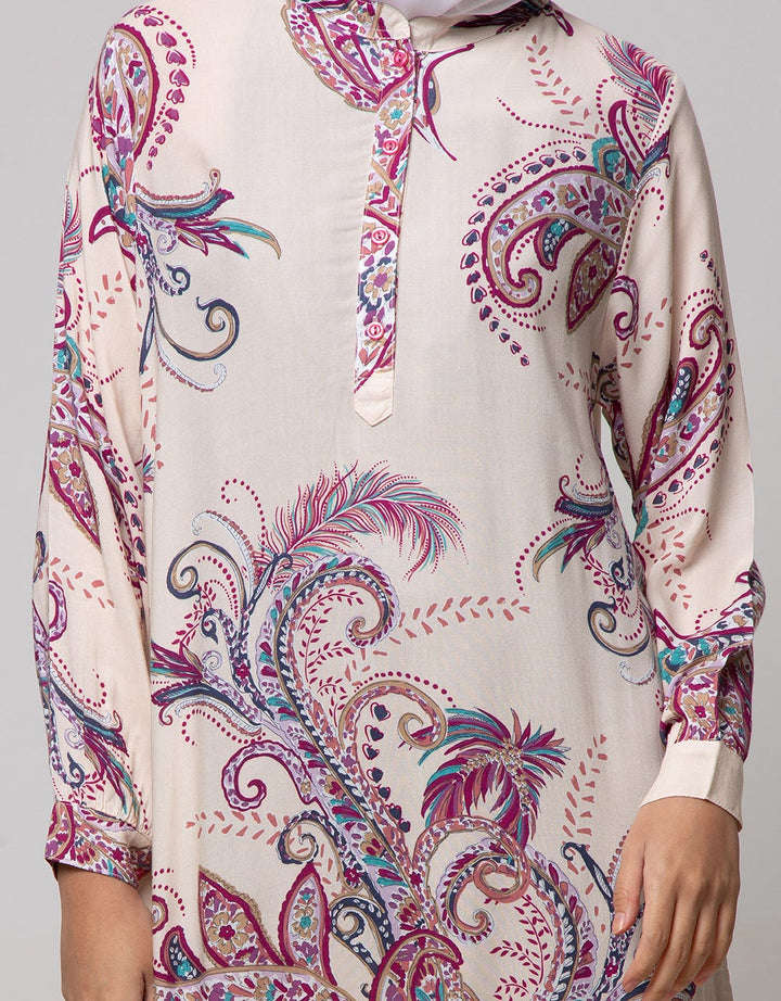 St. Yves Long Sleeve Maxi Dress Lily Paisley