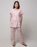 St. Yves Short Sleeve Pajama Pants White Rose