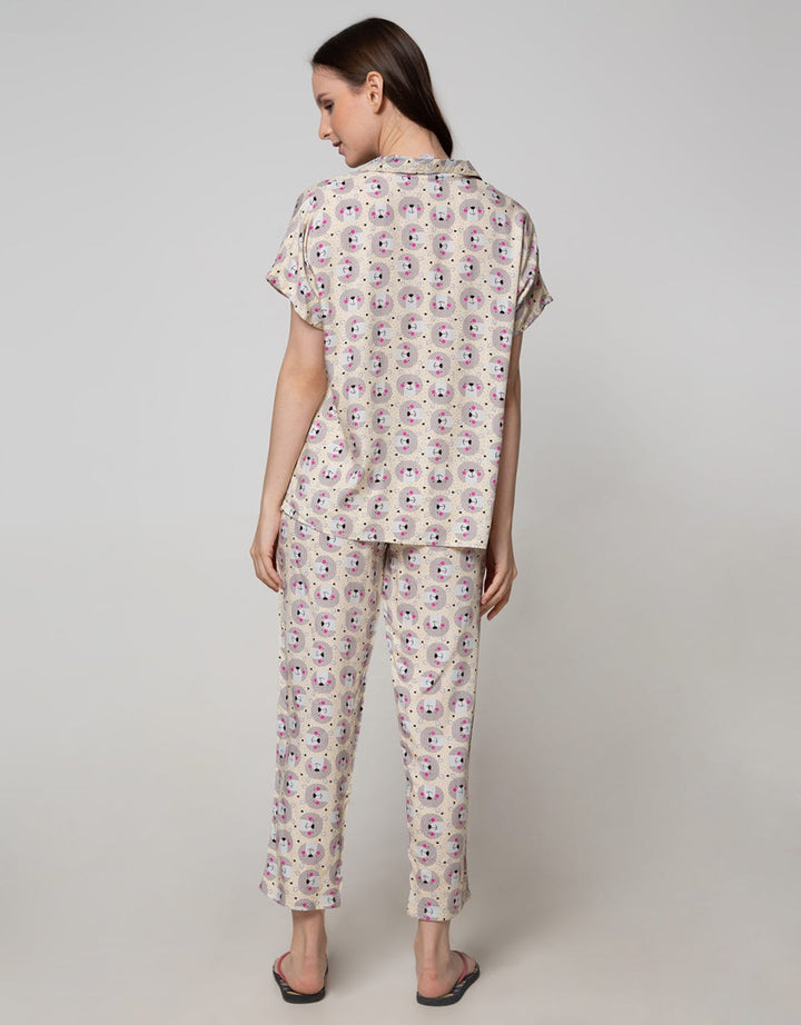Nevada Short Sleeve Pyjama Pants Fur Bear