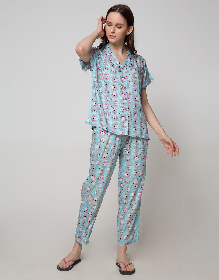 Nevada Short Sleeve Pyjama Pants Fur Bear
