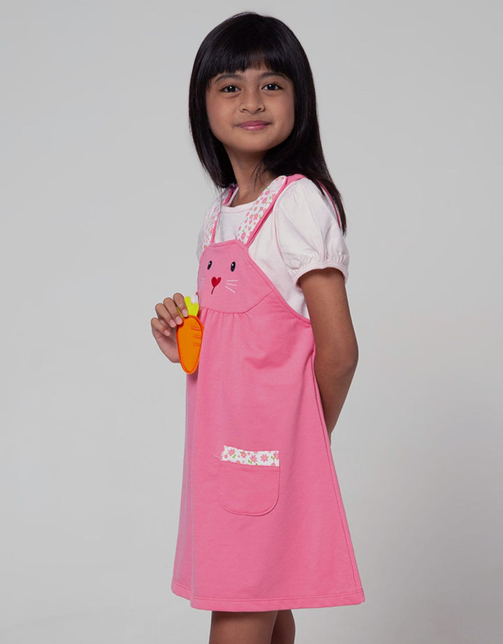 Little M Short Sleeve Mini Dress Bunny Gantung Wortel (Inner )