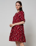 Connexion Long Sleeve Midi Dress Floral Print CNY