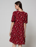 Connexion Long Sleeve Midi Dress Floral Print CNY