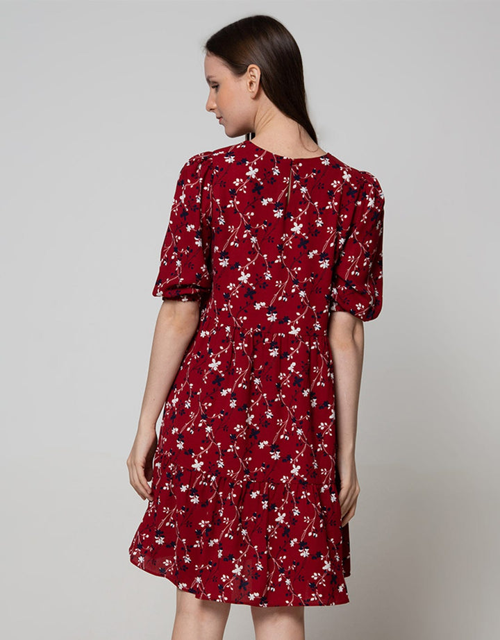 Connexion Long Sleeve Midi Dress Floral Print CNY