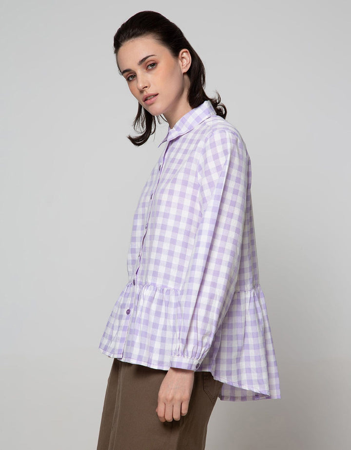 Exit Signature Gingham Blouse