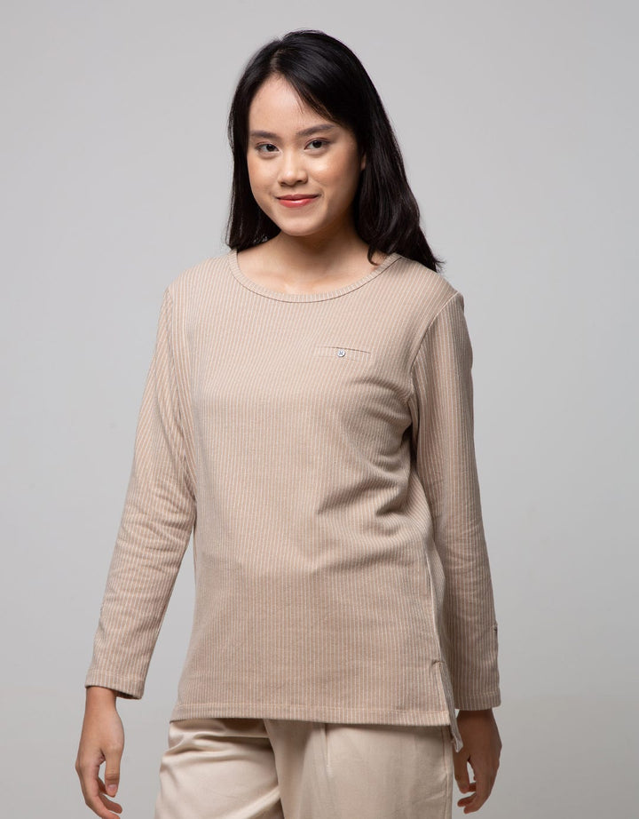 Connexion Long Sleeve T-Shirt Stripe Vertical Spandex