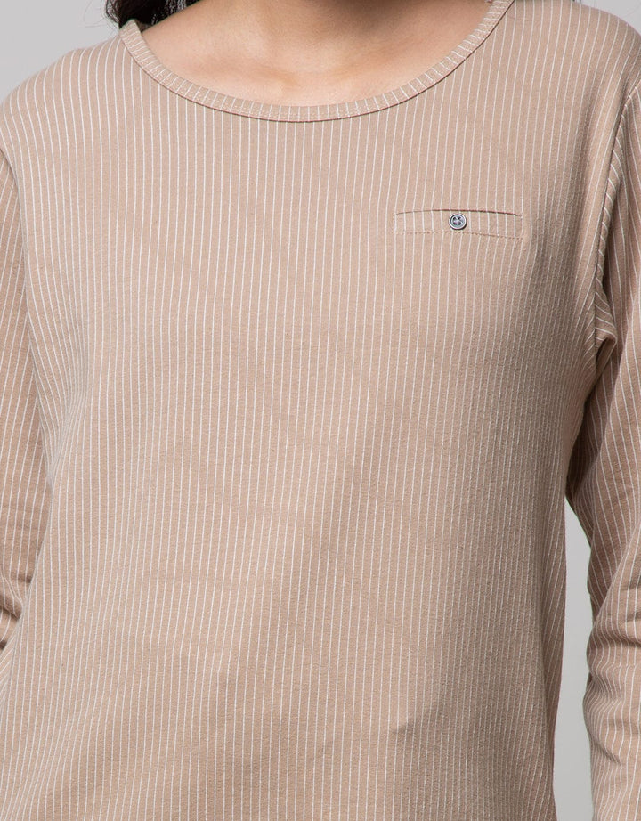 Connexion Long Sleeve T-Shirt Stripe Vertical Spandex