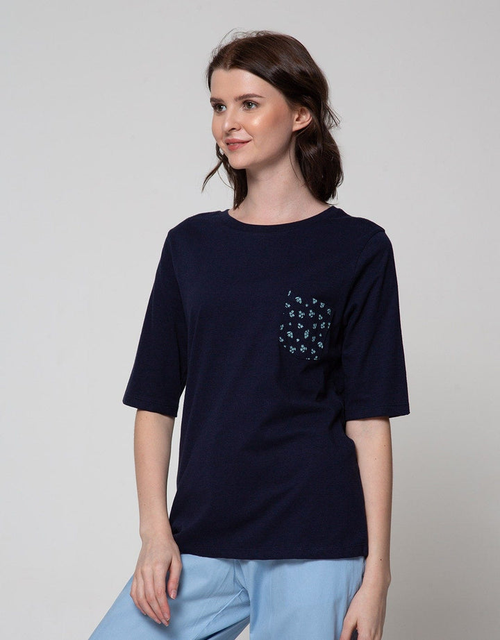 Connexion 3/4 T-Shirt Slub Pocket Floral