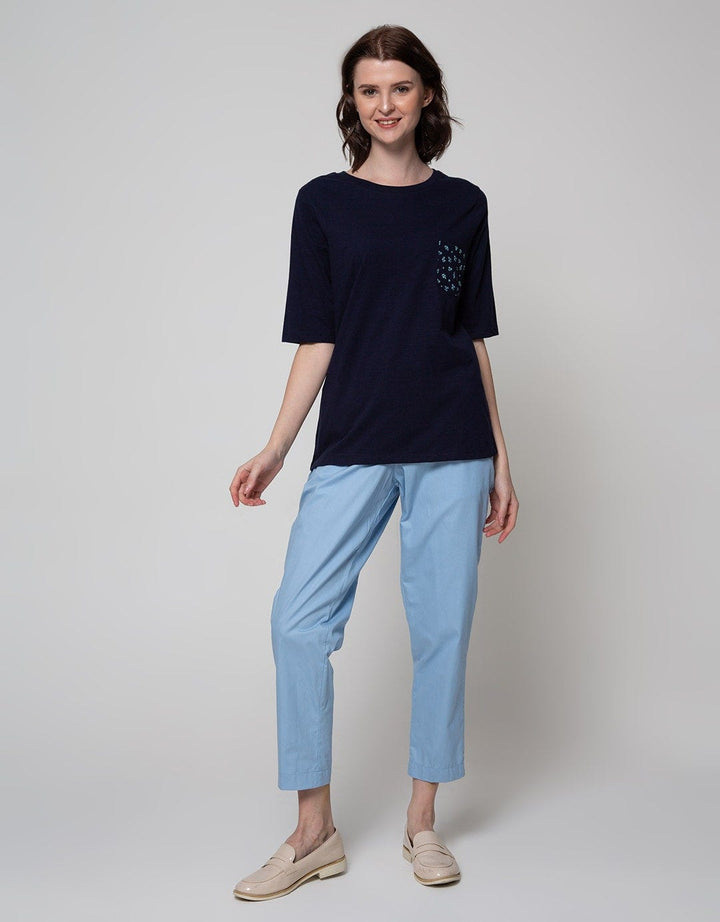 Connexion 3/4 T-Shirt Slub Pocket Floral