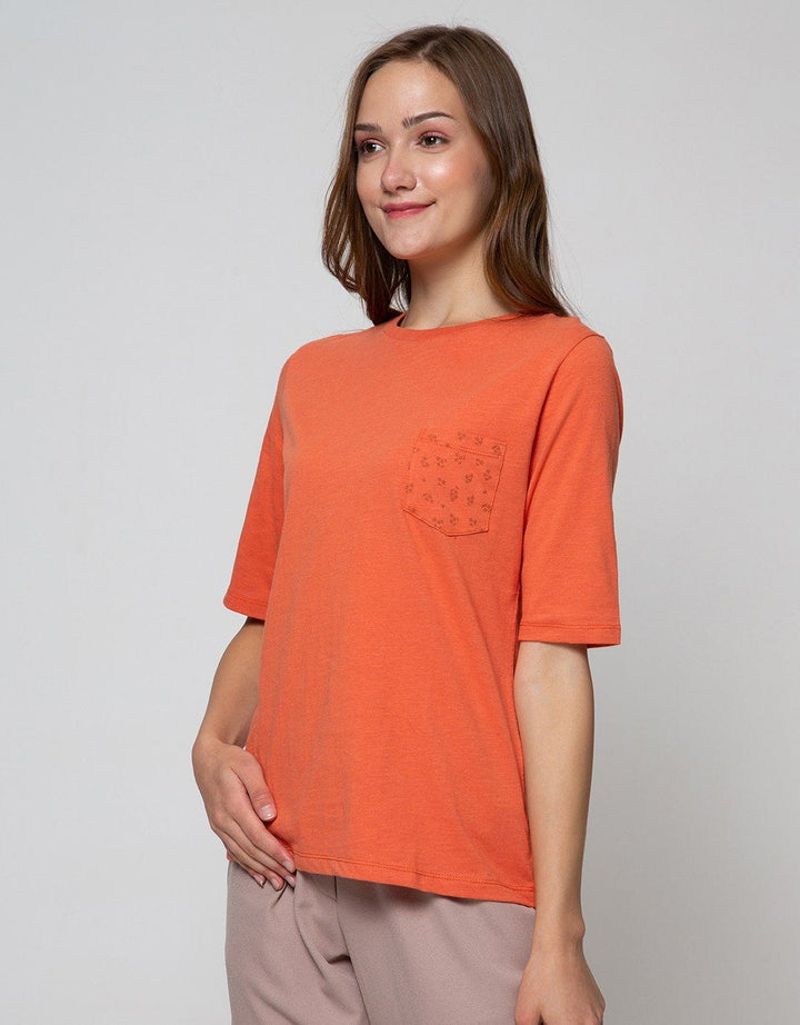 Connexion 3/4 T-Shirt Slub Pocket Floral