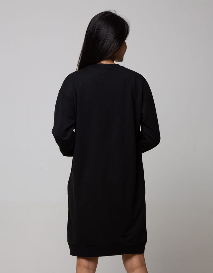 Connexion Long Sleeve Midi Dress Plain Babyterry