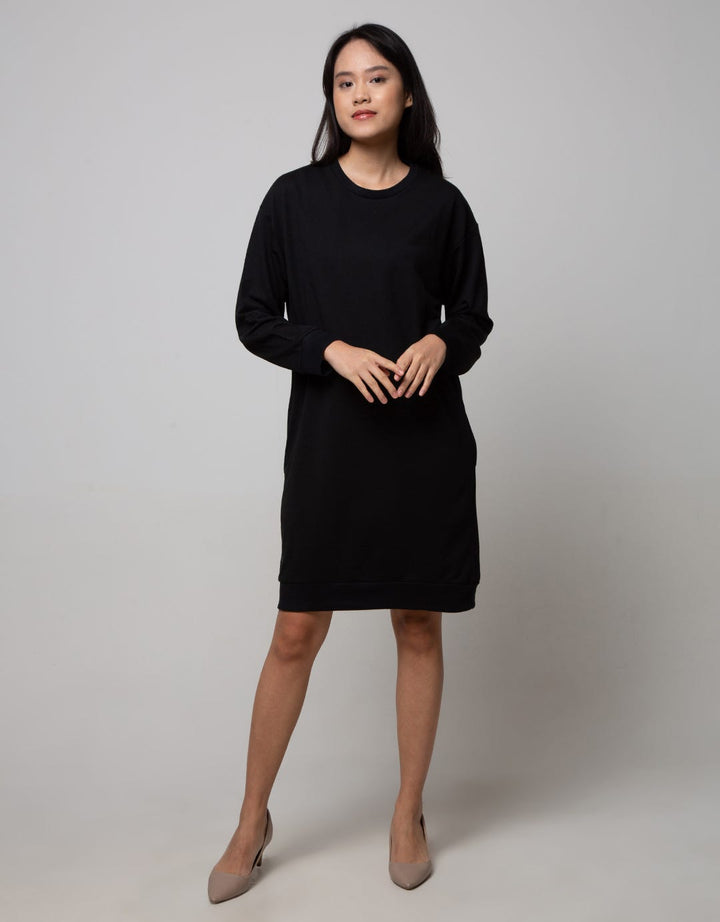 Connexion Long Sleeve Midi Dress Plain Babyterry