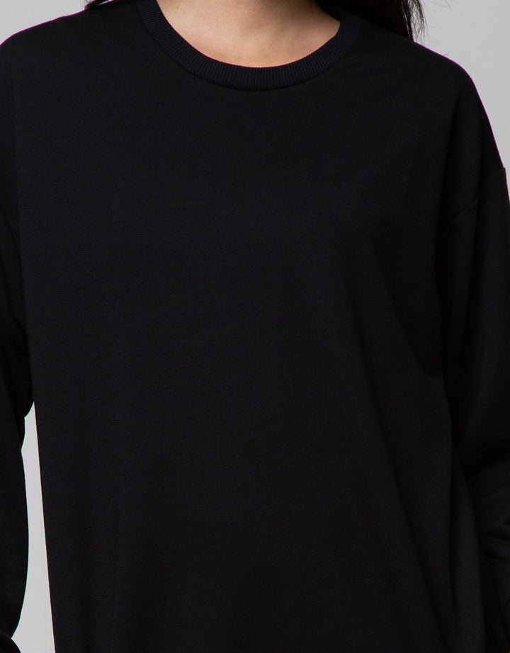 Connexion Long Sleeve Midi Dress Plain Babyterry