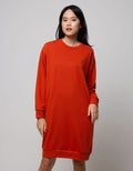 Connexion Long Sleeve Midi Dress Plain Babyterry