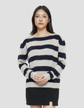 NEVADA PRINT STRIPE SWEATER WANITA