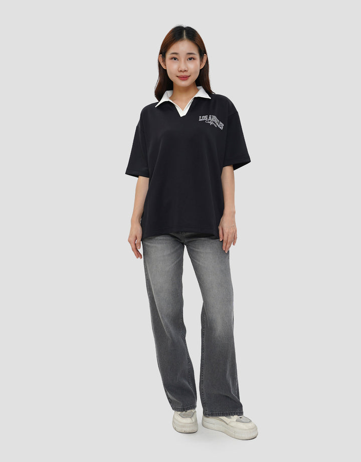 NEVADA MANHATTAN KAOS POLO OVERSIZE WANITA