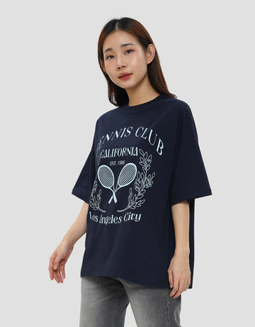 NEVADA TENNIS CLUB CALIFORNIA KAOS OVERSIZE WANITA