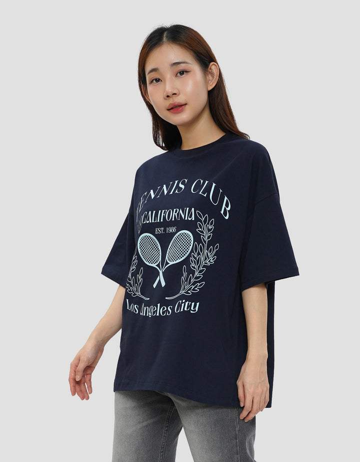 NEVADA TENNIS CLUB CALIFORNIA KAOS OVERSIZE WANITA