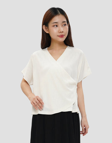 CONNEXION DOLMAN LINEN BLOUSE SLEEVELESS WANITA