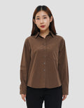 CONNEXION POPLIN KEMEJA OVERSIZE WANITA