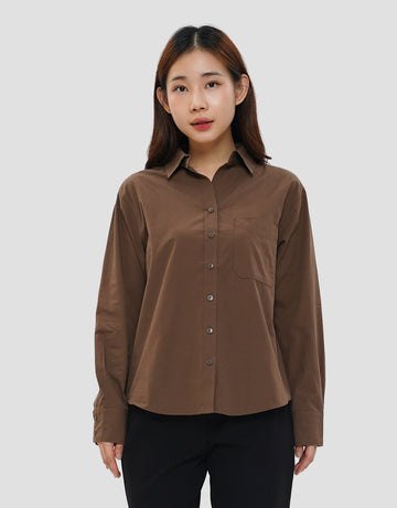 CONNEXION POPLIN KEMEJA OVERSIZE WANITA