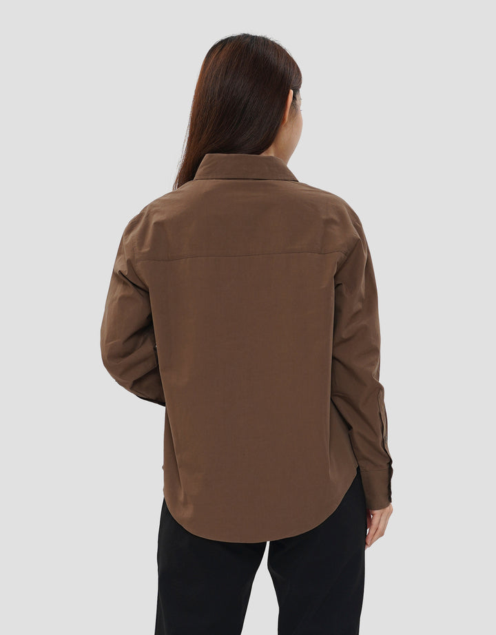 CONNEXION POPLIN KEMEJA OVERSIZE WANITA
