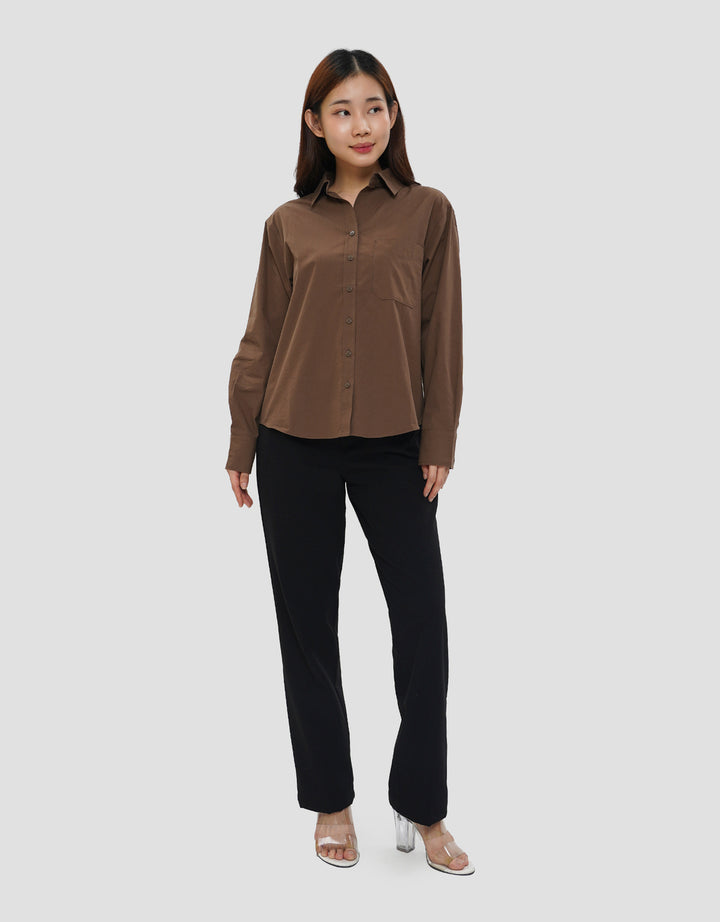 CONNEXION POPLIN KEMEJA OVERSIZE WANITA