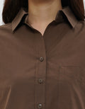 CONNEXION POPLIN KEMEJA OVERSIZE WANITA