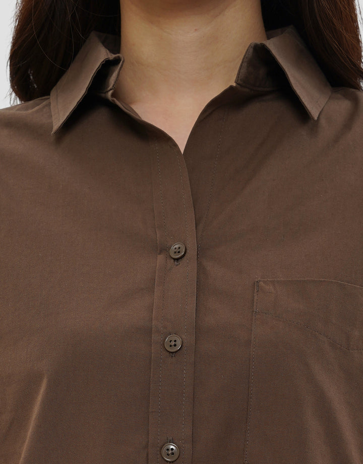 CONNEXION POPLIN KEMEJA OVERSIZE WANITA