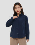 CONNEXION POPLIN KEMEJA OVERSIZE WANITA