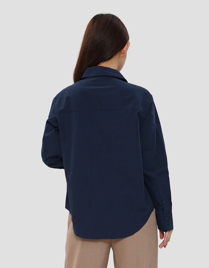 CONNEXION POPLIN KEMEJA OVERSIZE WANITA